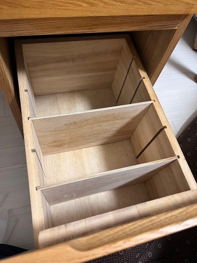 無印良品　勉強机　木製デスク　キャビネット