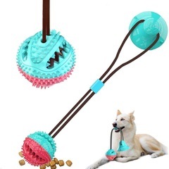 【新品未使用】犬 噛むおもちゃ ボール 犬用噛むボール 吸盤式 ...