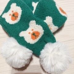 【027】キッズマフラー 未使用 緑