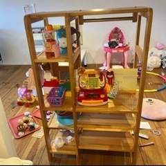 木製キッチン　お店屋さんごっこ　　収納の画像