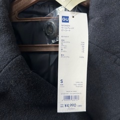 GU レディースSウールブレンド ピーコート 紺◆新品 タグ付きの画像