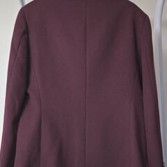 新品同様ワインレッド詰襟コート・クリーニング済みの画像