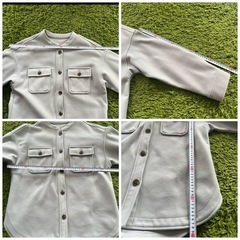 【 ピンクアドベ 】ノーカラー ブルゾン スエード ジャケット アウターの画像