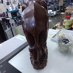 木彫  象のオブジェ　82128の画像