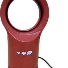 羽なしファンヒーター　たこねこ　卓上　小型　未使用品　ワインレッド　の画像