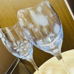 冬を彩る ワイングラス × 2脚セットの画像