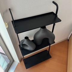 おしゃれな壺、Ambientec風ランプ、3段シェルフ3点セット【定価3万以上】の画像