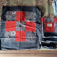 座布団カバー　4枚　未使用　両面同柄