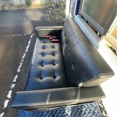 2人掛けソファー　雑誌収納ポケットあり　の画像