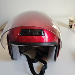 バイクヘルメット赤色⭐多少傷ありまだまだ使えます