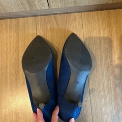 24.0㎝　GU ジーユー　ブルー　青　パンプスの画像