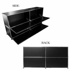 【引取限定！早い人優先！】新品未使用 USMハラーキャビネット チェスト リビング 収納幅153cm 国内在庫 モジュール 家具 完成品リプロダクト HL-01BKの画像