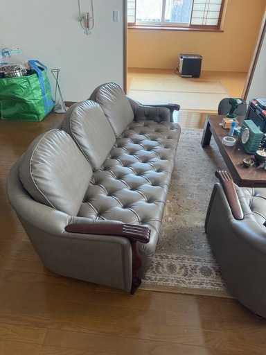 決まりました‼️マルニ家具 本革ソファー 3人がけ 美品