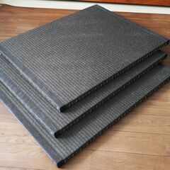 【中古】縁つき 三分割畳 栗色の画像
