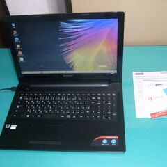 Lenovo G51-35 1.5GHz/メモリ：4GB/HDD:500GB/15.6インチ液晶/OS：Windows 10/マルチ/無線/ドライブ：DVD スーパーマルチ/ 収納バッグ付きの画像