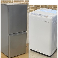 2点セット アクア 冷蔵庫 126L 2019年製 AQR-13H-S パナソニック 洗濯機 6.0kg 2019年製 NA-F60B12 札幌