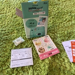チェキ　instagram mini8➕　ミントグリーン　 中古　の画像