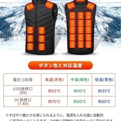 【新品】電熱ベスト 40000mAhバッテリー付の画像