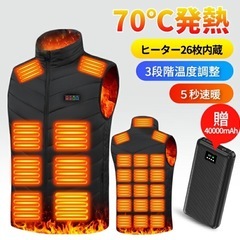 【新品】電熱ベスト 40000mAhバッテリー付の画像