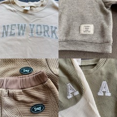 ベビー セットアップ トレーナー ニット 上下セット 70 80 秋冬 SHEIN 子供服の画像