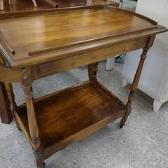 値下げしました!!☆カリモク/キッチンワゴン/収納付き/キャスター付/№2530☆の画像