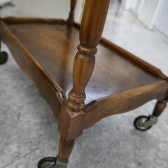 値下げしました!!☆カリモク/キッチンワゴン/収納付き/キャスター付/№2530☆の画像