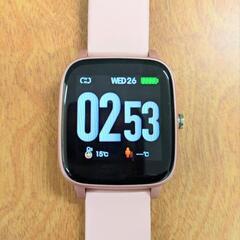 スマートウォッチ　ピンク　時計　心拍数　体温　fit