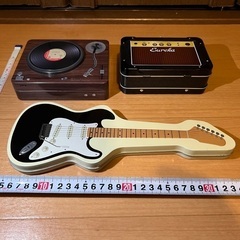 エレキギター ギターアンプ レコードプレーヤー 缶 小物入れ