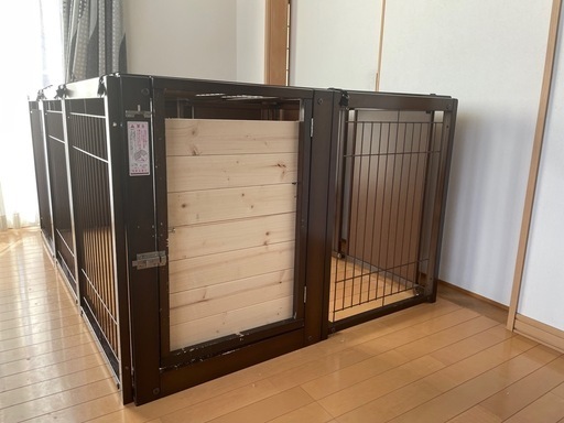 Kiinus キーヌス木製ペット家具専門店　ペットサークル屋根付き
