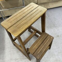 木製 2段 踏み台 引出し付き ステップ 収納式 スツール 折りたたみ ステップチェア 札幌市手稲区の画像