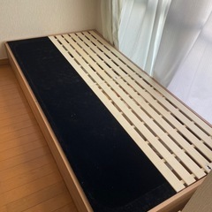 【値下げしました】シングルヘッドレス収納付きベッドフレーム(TRT NA) の画像