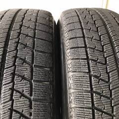 ☆バリ溝〜九部山スタッドレス☆ スチールホイール　14インチ　5J　PCD100　4穴　ET約43　ハブ径約60　BRIDGESTONE　BLIZZAK　VRX　165/70R14　2015年　4本の画像