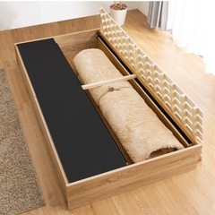 【値下げしました】シングルヘッドレス収納付きベッドフレーム(TRT NA) の画像