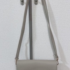 リング付きショルダーバッグ グレー