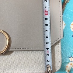 リング付きショルダーバッグ グレーの画像