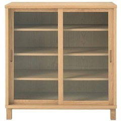 人気商品【廃盤】無印良品　ガラスキャビネット

