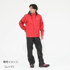 HONDA製品　リニューアルデザイン　3レイヤーレインスーツ（S）赤/黒の画像