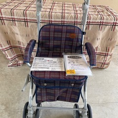 シルバーカー手押し車ユーメイトMXGRN No.628折りたたみ 介護歩行補助の画像