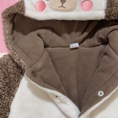 極厚 ハリネズミ コンビオールおくるみ 防寒着ぐるみ(50-70)の画像
