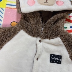 極厚 ハリネズミ コンビオールおくるみ 防寒着ぐるみ(50-70)の画像