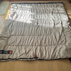 値下げしました‼️ コールマン封筒型シュラフC／０　2人分お揃い、素敵なストライプ模様寝袋、の画像