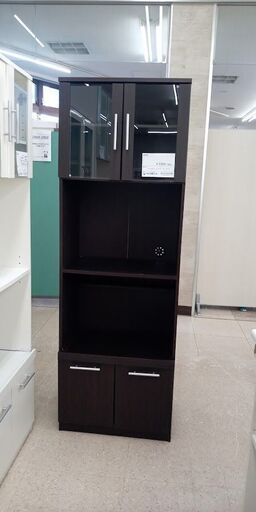 ★ジモティ割あり★  食器棚 ブラウン H178×D37.5×W59.5 クリーニング済み TJ10330