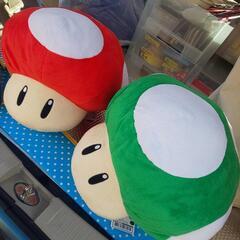 スーパーマリオ  特大サイズぬいぐるみ  スーパーキノコ&1up...