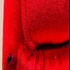 おしゃれ赤唇形💋ソファの画像
