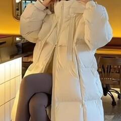 白　ロング　ダウンコート　Lサイズ　新品　タグ付き　　の画像
