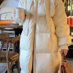 白　ロング　ダウンコート　Lサイズ　新品　タグ付き　　の画像