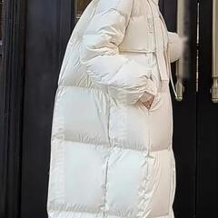 白　ロング　ダウンコート　Lサイズ　新品　タグ付き　　の画像
