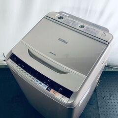 ID:sg218798 日立 HITACHI 洗濯機 ファミリー 中古 2017年製 全自動洗濯機 10.0kg シャンパン 送風 乾燥機能付き BW-KSV100B(N)  【リユース品：状態B】【送料無料】【設置費用無料】