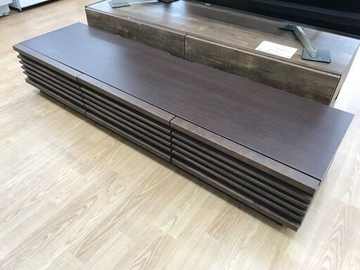 ★ジモティ割あり★  テレビ台 ダークブラウン H27×W149×D41 クリーニング済み KJ7448