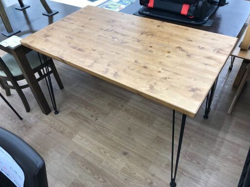★ジモティ割あり★  アイアンテーブル ナチュラル H75×W120×D69 クリーニング済み KJ7449
